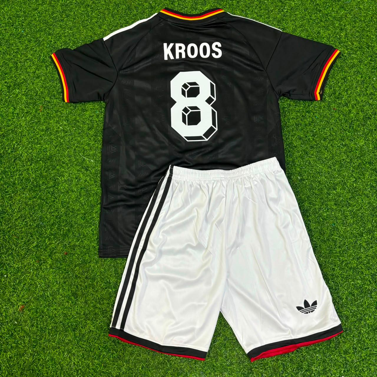 Toni Kroos Germany 2014 World Cup Special Edition Black Retro Kids Football Jersey