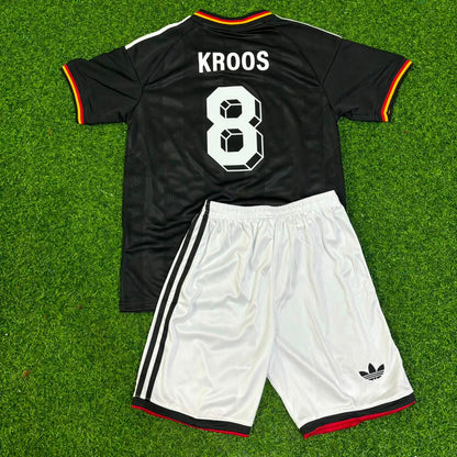 Toni Kroos Germany 2014 World Cup Special Edition Black Retro Kids Football Jersey