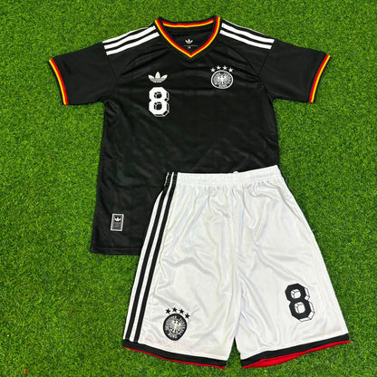 Toni Kroos Germany 2014 World Cup Special Edition Black Retro Kids Football Jersey