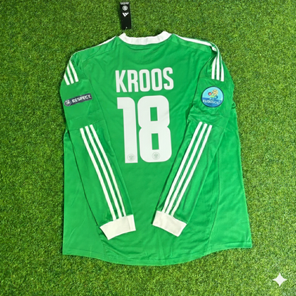 Germany EURO 2012 Toni Kroos Long Sleeve Green Retro Football Jersey
