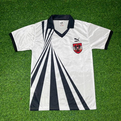 Austria World Cup 1990 Toni Polster White Retro Football Jersey