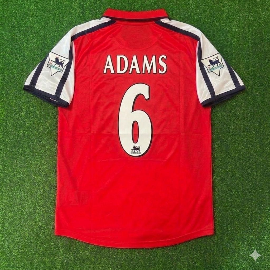 Tony Adams #6 Arsenal 1999-2002 Red White Retro Football Jersey