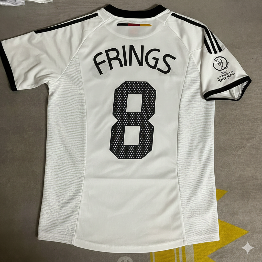 Germany World Cup 2002 Torsten Frings Deutschland Japan Korea White Retro Football Jersey