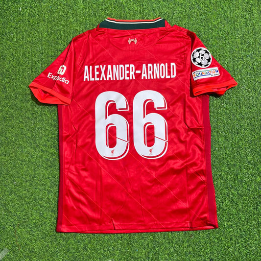 Trent Alexander-Armold #66 Liverpool 2022 Champions League Final Home Retro Football Jersey Kit