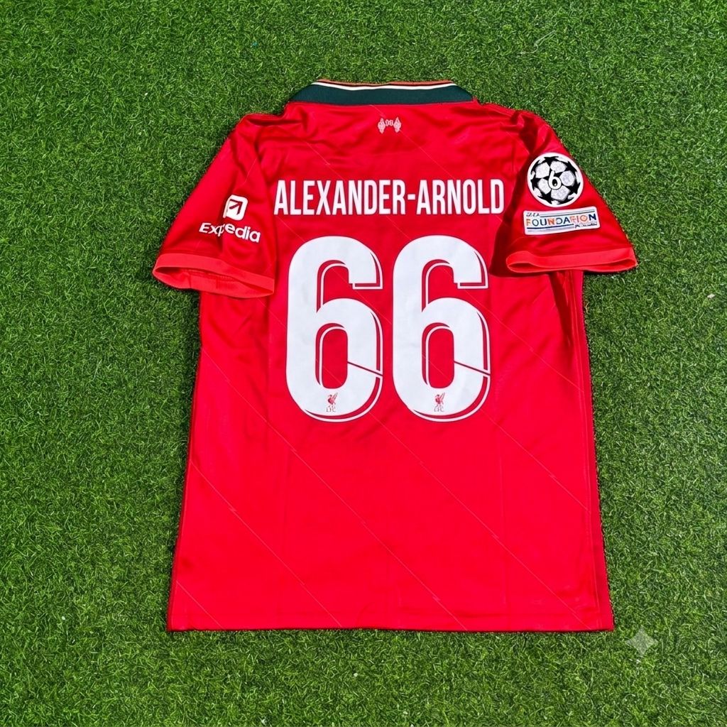 Trent Alexander-Armold #66 Liverpool 2022 Champions League Final Home Retro Football Jersey Kit