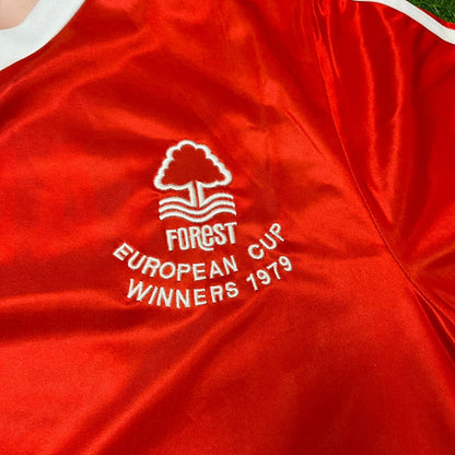 Nottingham Forest 1977-1980 European Cup Final Winners Red Home Retro Football Jersey