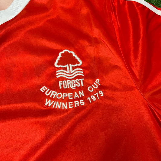 Nottingham Forest 1977-1980 European Cup Final Winners Red Home Retro Football Jersey