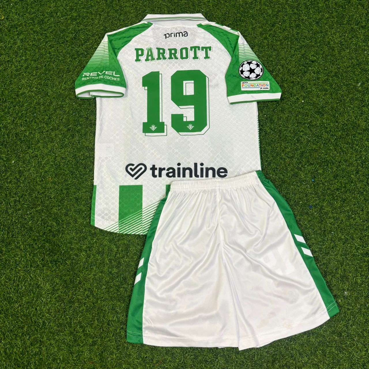 Troy Parrott Real Betis 2027 Home Green White Kids Football Jersey