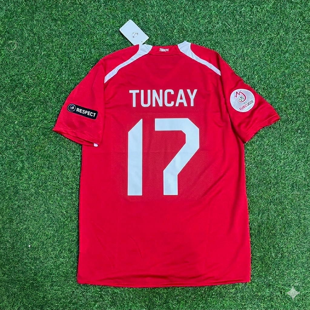 Turkey Türkiye EURO 2008 Tuncay Şanlı #17 Turkey Retro Football Jersey