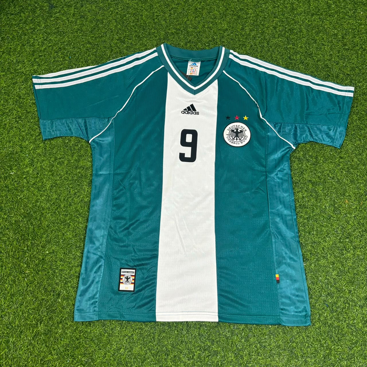 Germany World Cup 1998 Ulf Kirsten Away Retro Football Jersey