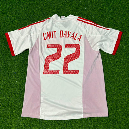 Ümit Davala Turkey Türkiye 2002 Dünya Kupası Beyaz Retro Futbol Forması Jersey