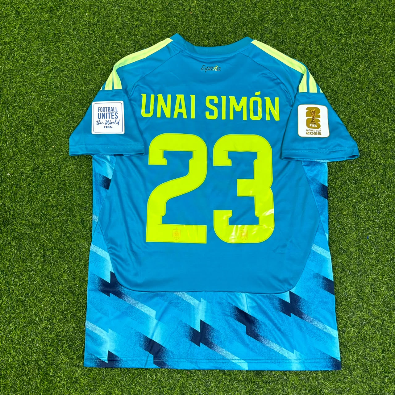 Spain World Cup 2026 Unai Simon Goalkeeper Blue Special Football Jersey