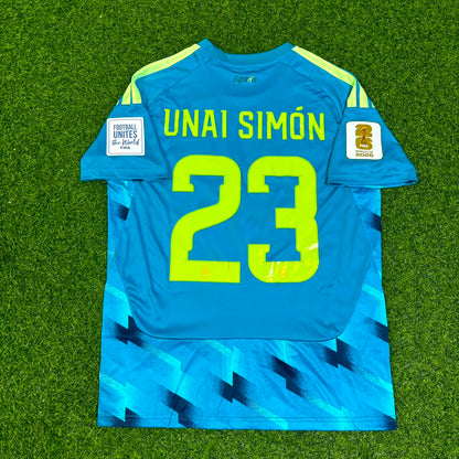 Spain World Cup 2026 Unai Simon Goalkeeper Blue Special Football Jersey