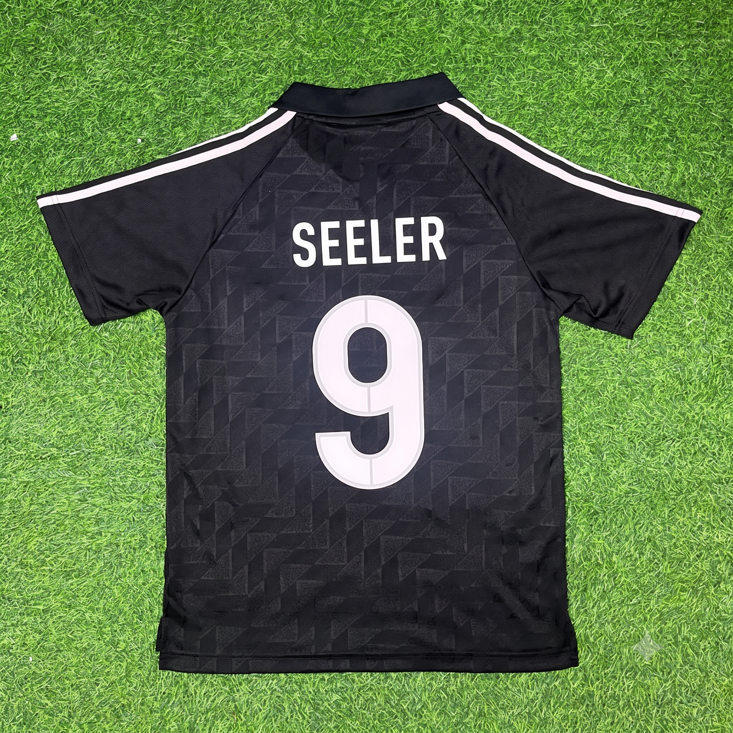 Uwe Seeler Deutschland 1990 WM Schwarzes Retro Fußballtrikot Jersey
