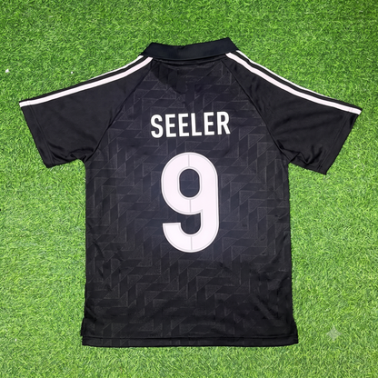 Uwe Seeler Deutschland 1990 WM Schwarzes Retro Fußballtrikot Jersey