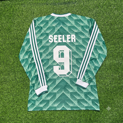 Germany World Cup 1990 Uwe Seeler Green Long Sleeve Football Jersey