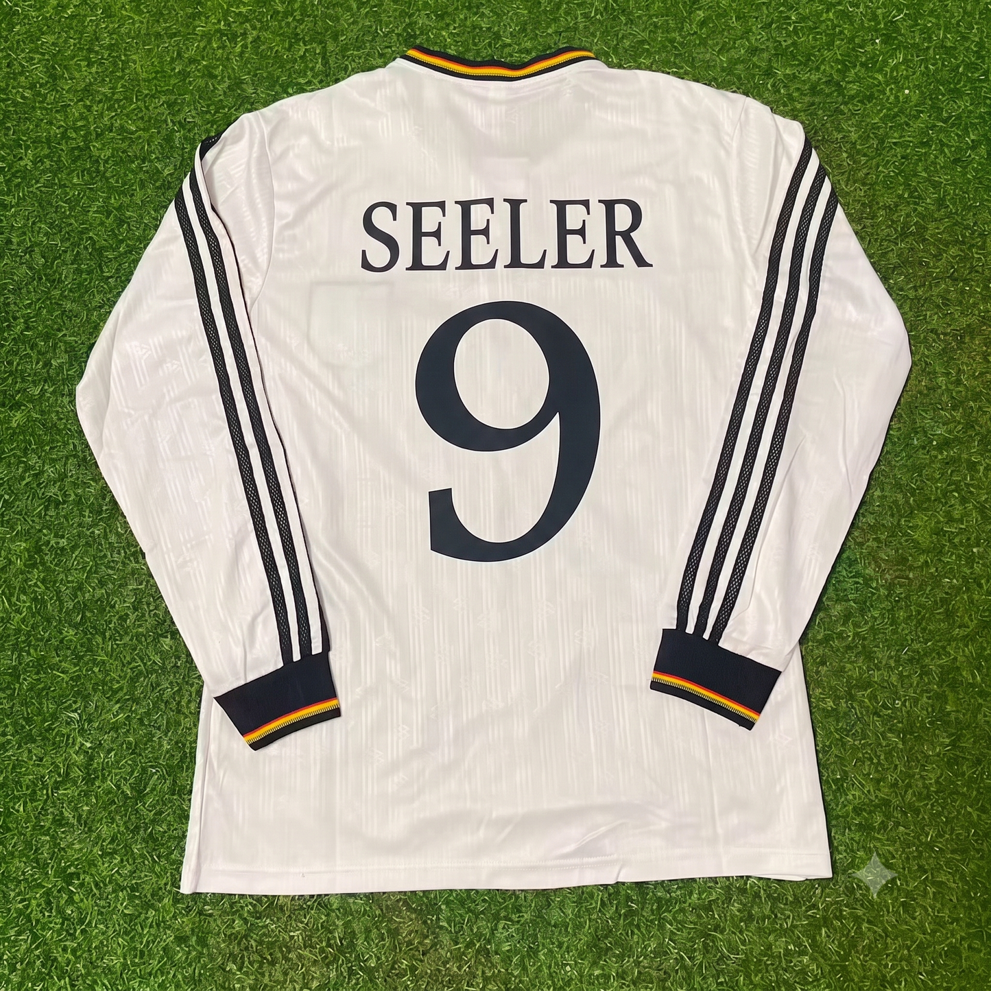 Germany EURO 1996 Uwe Seeler Final Home Long Sleeve Retro Football Jersey Kit