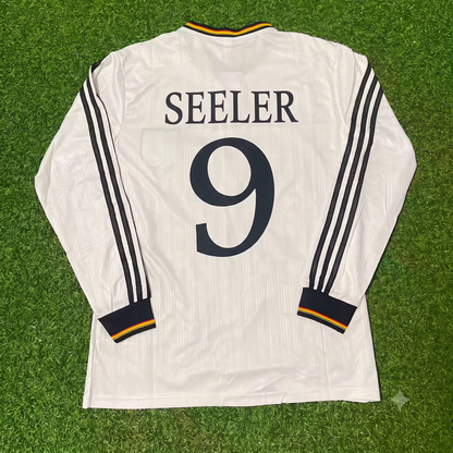 Germany EURO 1996 Uwe Seeler Final Home Long Sleeve Retro Football Jersey Kit