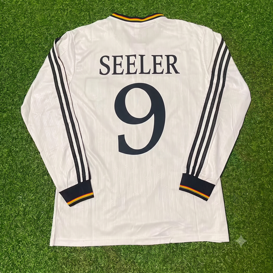 Germany EURO 1996 Uwe Seeler Final Home Long Sleeve Retro Football Jersey Kit