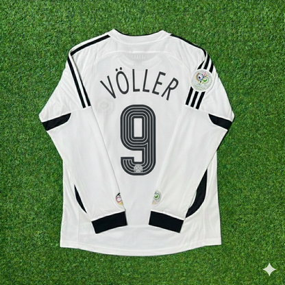 Rudi Völler Germany World Cup Long Sleeve White Retro Football Jersey Kit