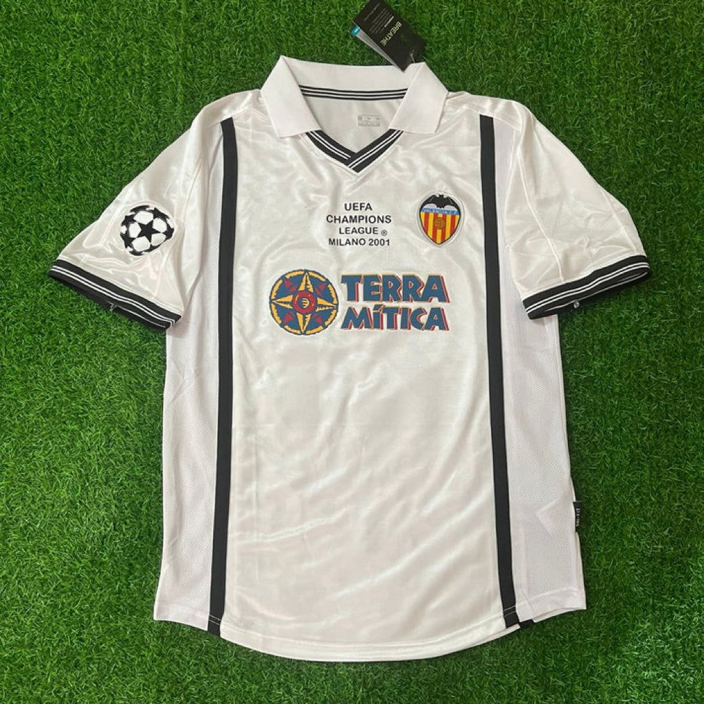 Valencia 2001 Milano Champions League Final Retro Football Jersey Kit