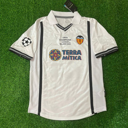 Valencia 2001 Milano Champions League Final Retro Football Jersey Kit