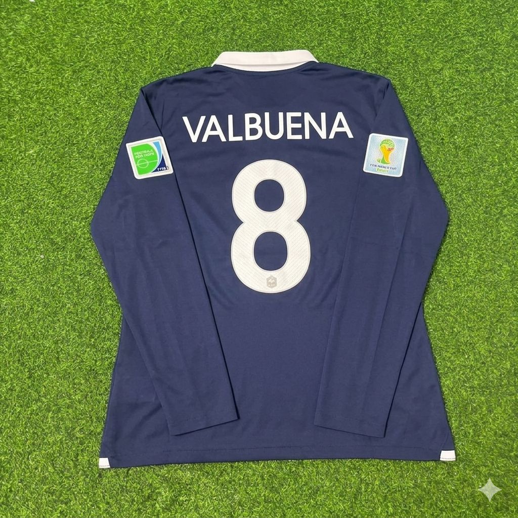 France World Cup 2014 Mathieu Valbuena #8 Long Sleeve Football Jersey