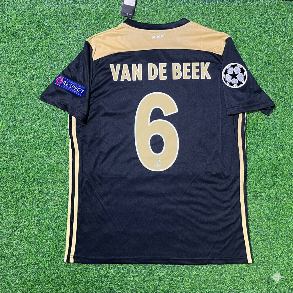 Donny van de Beek Ajax 2018 2019 Champions League Black Retro Football Jersey Kit