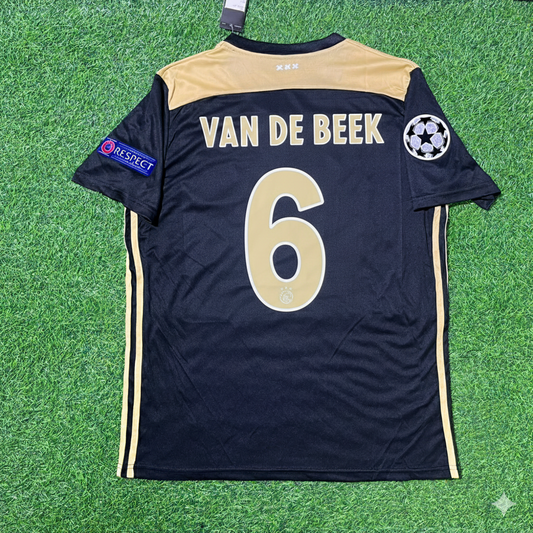 Donny van de Beek Ajax 2018 2019 Champions League Black Retro Football Jersey Kit