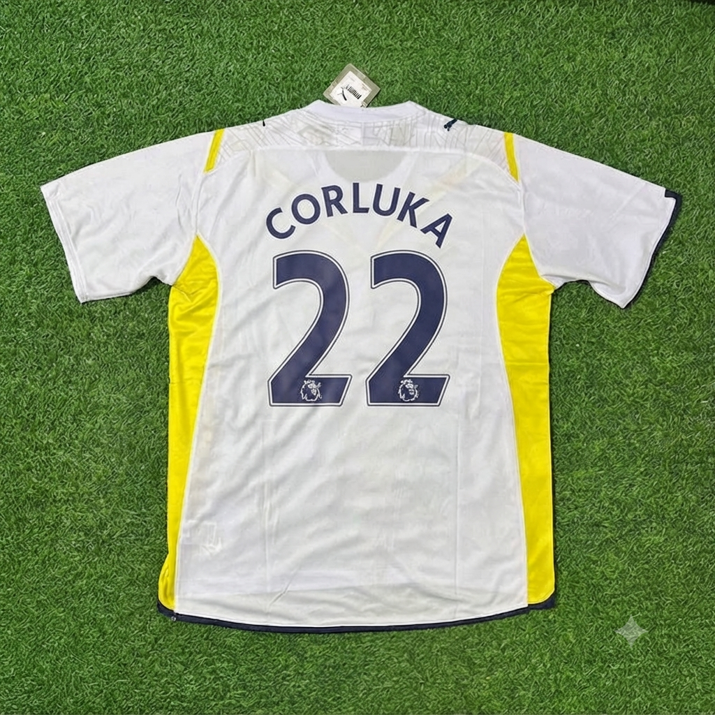 Vedran Ćorluka #22 Tottenham 2009 2010 White Retro Football Jersey Kit
