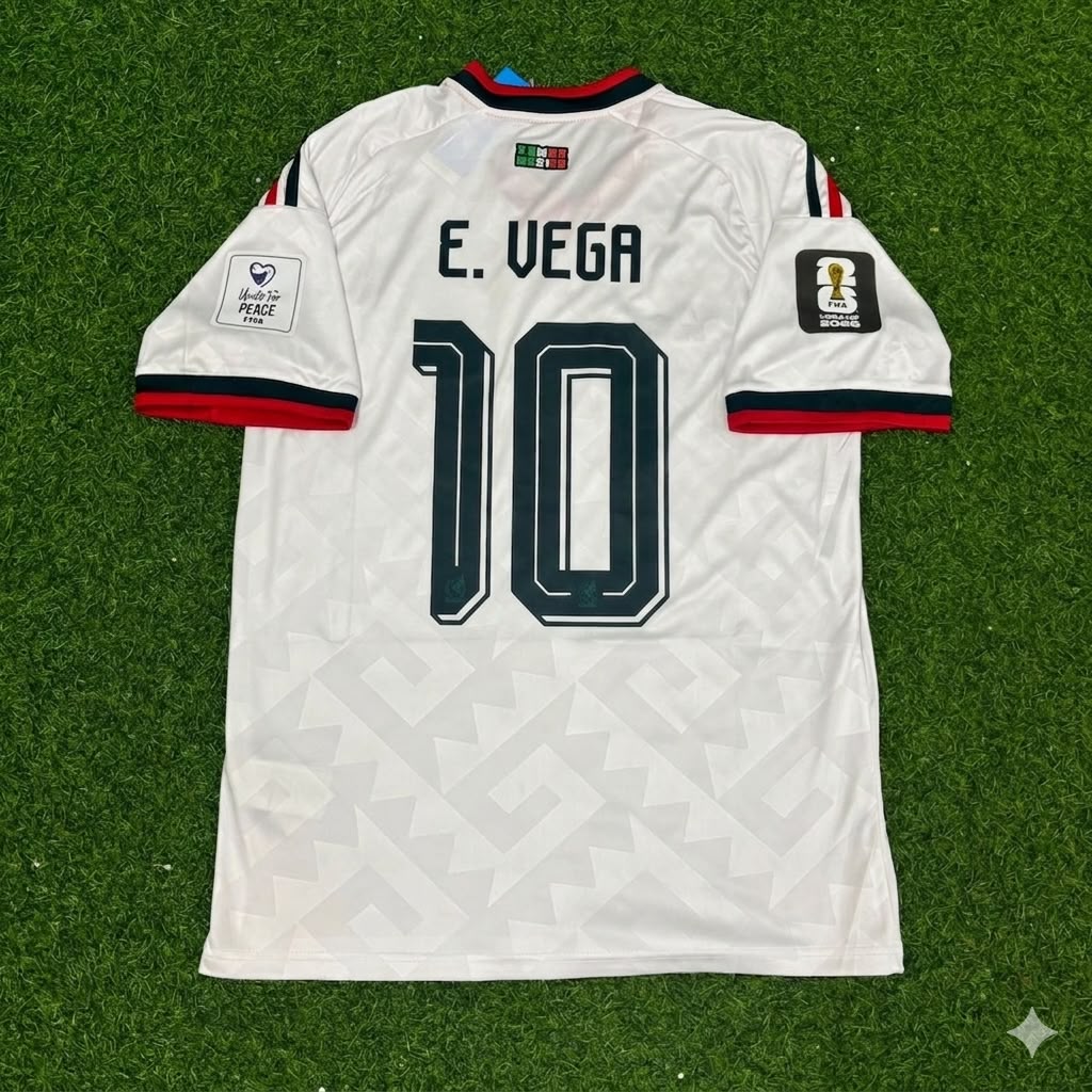 Ernesto Alexis Vega Mexico 2026 World Cup Home Green Football Jersey