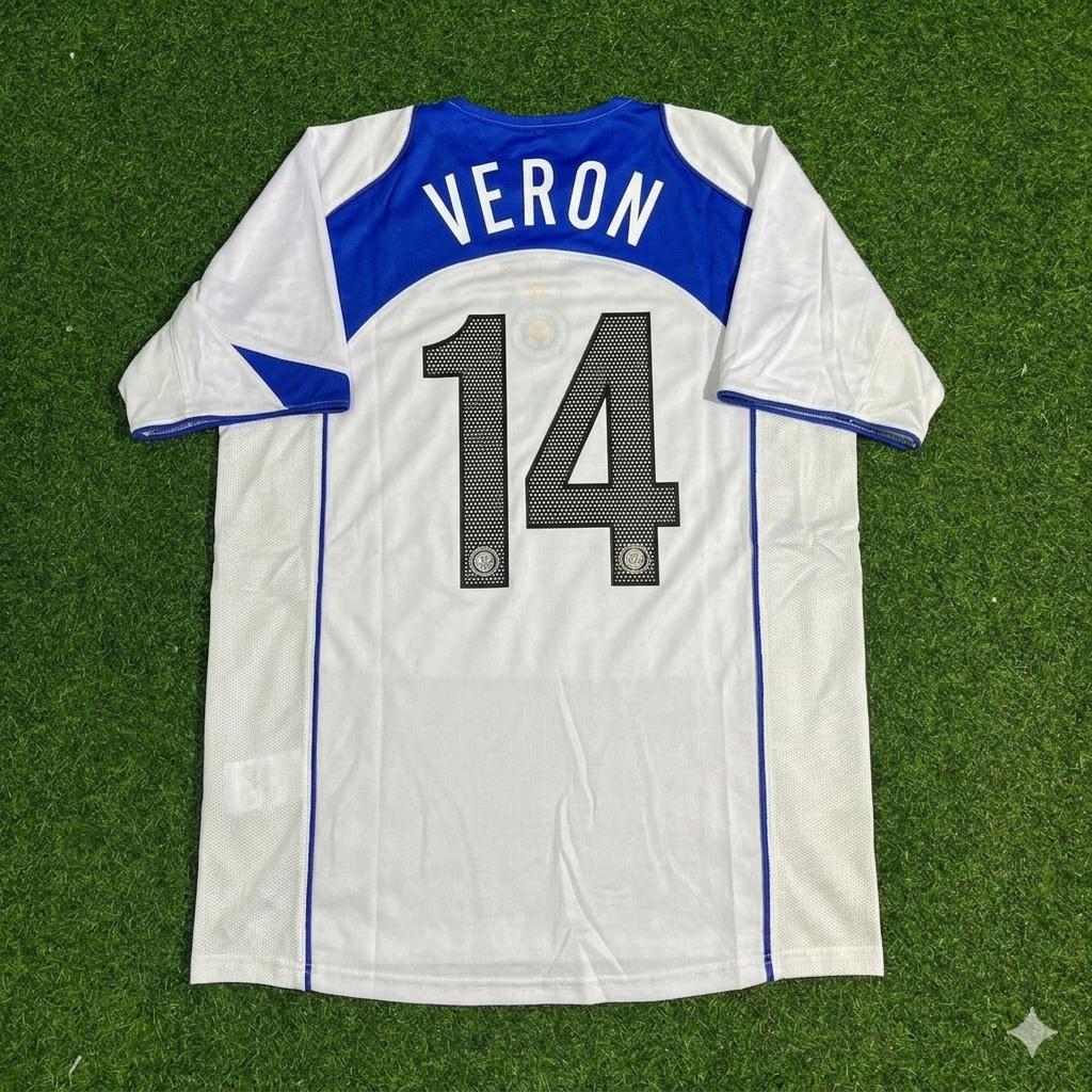 Juan Sebastian Veron Inter Milan 2004-2005 Retro White Football Jersey Kit