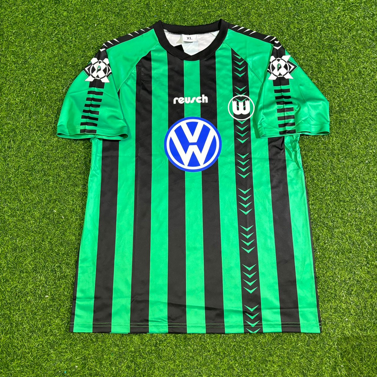 VfL Wolfsburg 1994/1995 Auswärtstrikot Retro Schwarz/Grün Jersey