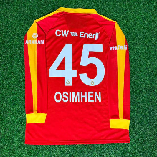 Victor Osimhen 45 Galatasaray Legendary Retro Vintage Long Sleeve Football Jersey Kit
