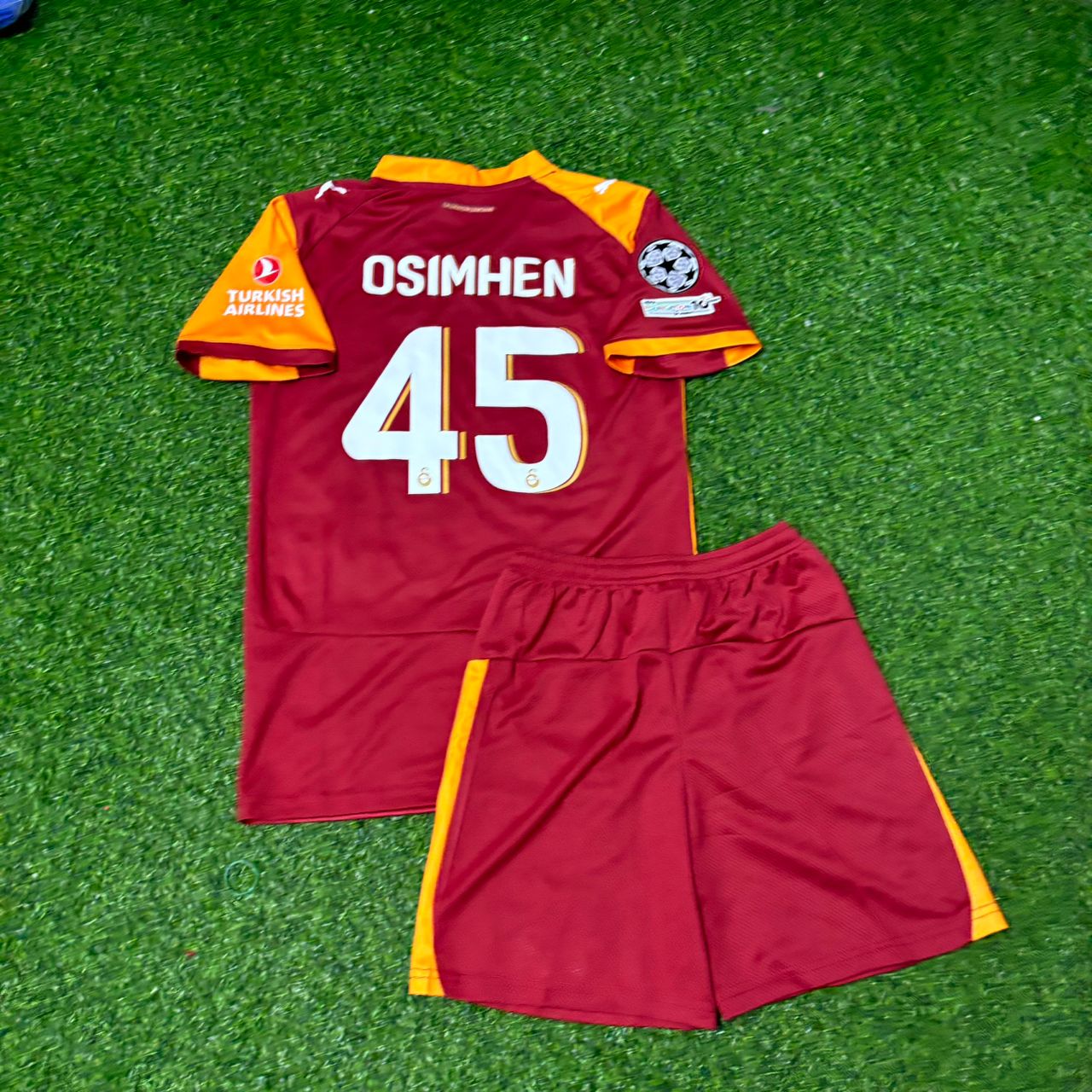 Victor Osimhen Galatasaray Kids 2026 Champions League Home Football Jersey Kit