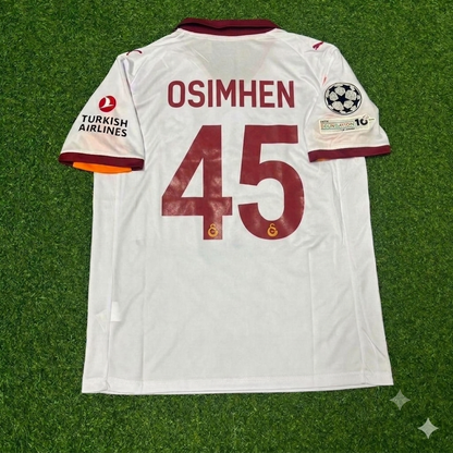Victor Osimhen #45 Galatasaray 2025-2026 Away Champions League Football Jersey