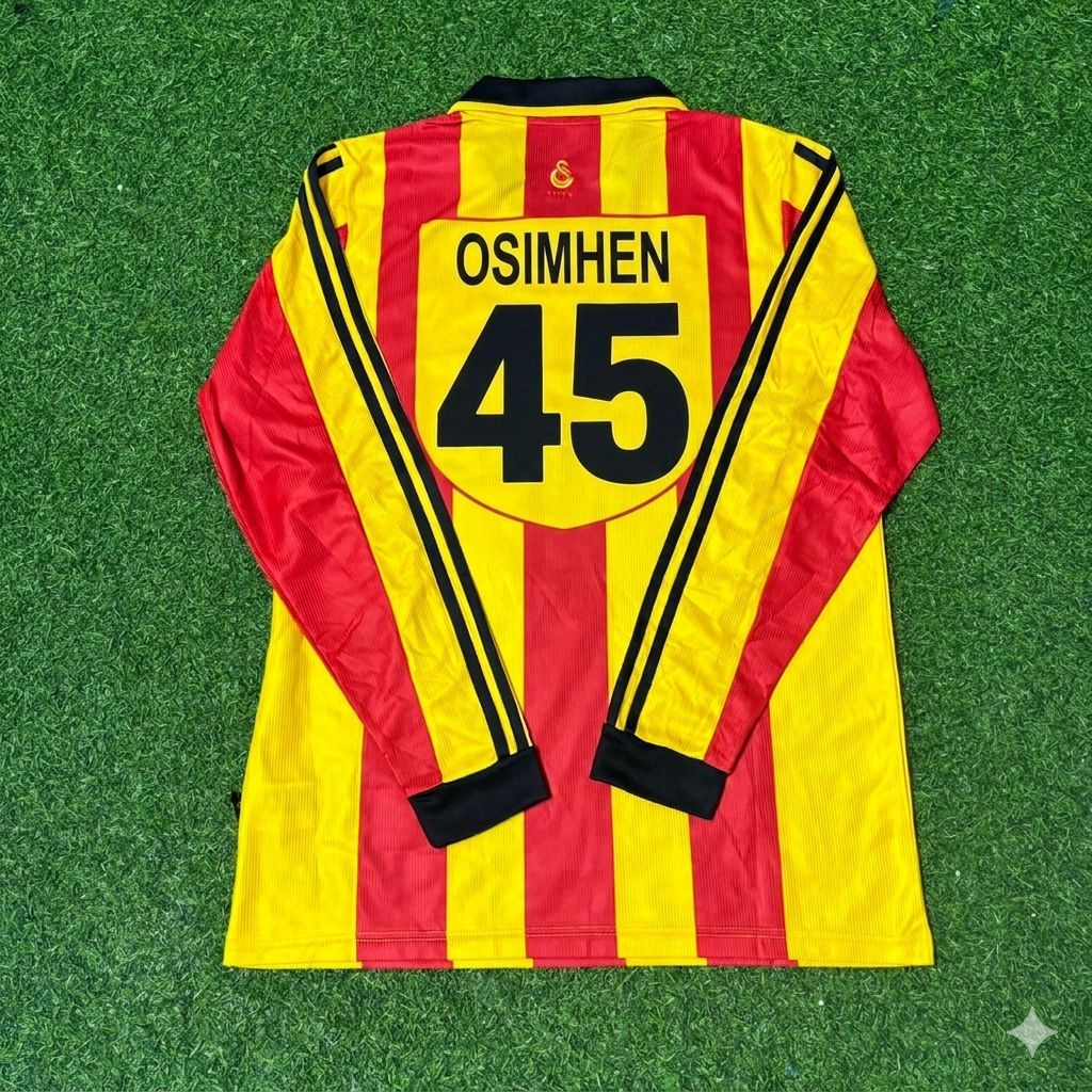 Victor Osimhen Galatasaray Long Sleeve Retro Football Jersey Kit