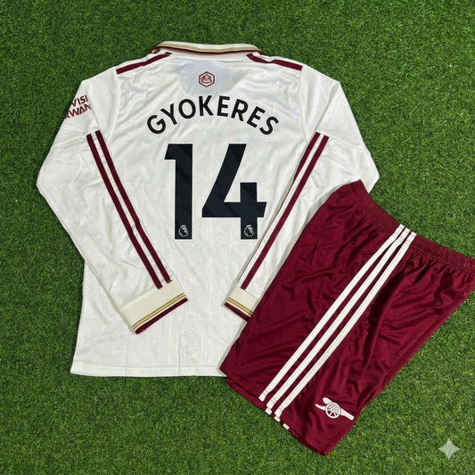 Viktor Gyökeres #14 Arsenal Kids Long Sleeve 2026 Football Jersey Kit Soccer