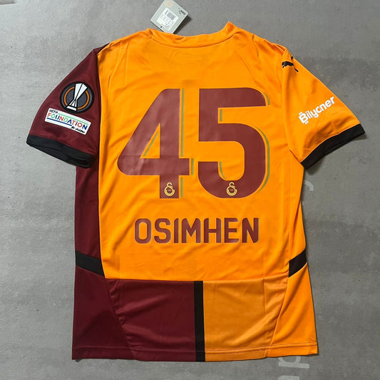 Yeni Galatasaray Osimhen Sezon UEFA Patch Sari Kirmizi 2025 Season Trikot Forma Soccer Kit