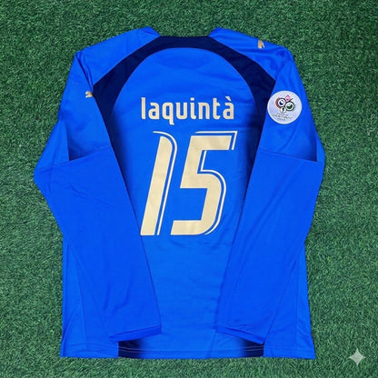 Italy World Cup 2006 Vincenzo Iaquinta #15 Final Long Sleeve Retro Football Jersey