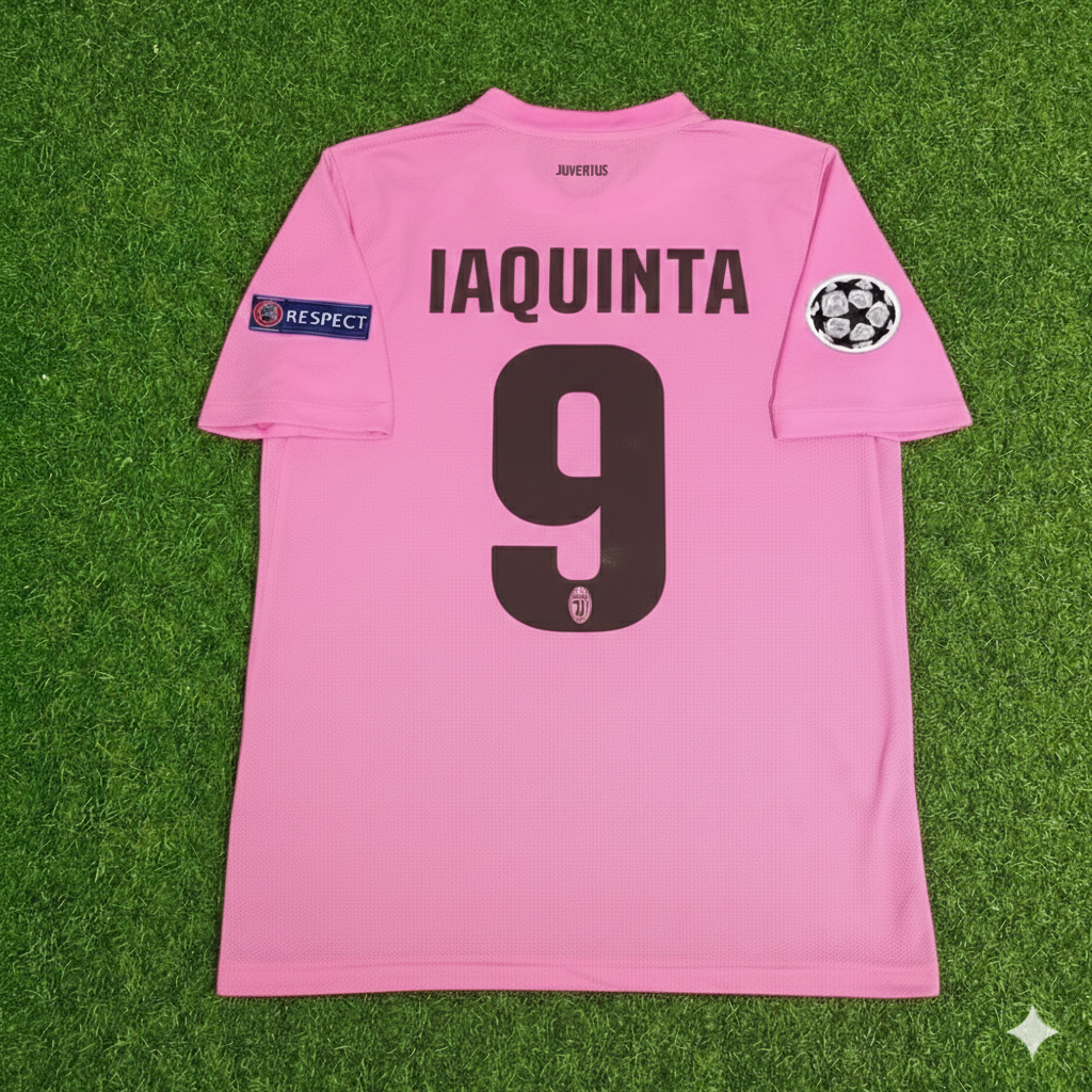 Vincenzo Laquinta Juventus Pink 2012 2013 Season Retro Football Jersey