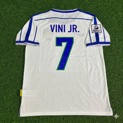 Vinicius Júnior #7 Brazil World Cup Retro Football Jersey Kit