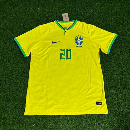 Brazil World Cup 2022 Vinícius Júnior 7 Football Jersey Kit