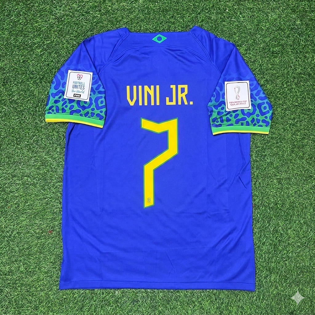 Brazil World Cup 2022 Vinícius Júnior 7 Football Jersey