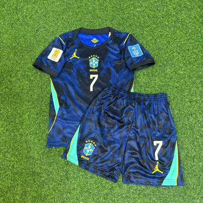 Brazil World Cup 2026 Vinícius Vini Jr Kids Away Football Jersey