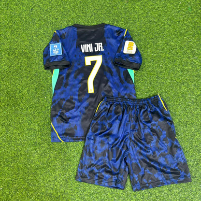 Brazil World Cup 2026 Vinícius Vini Jr Kids Away Football Jersey