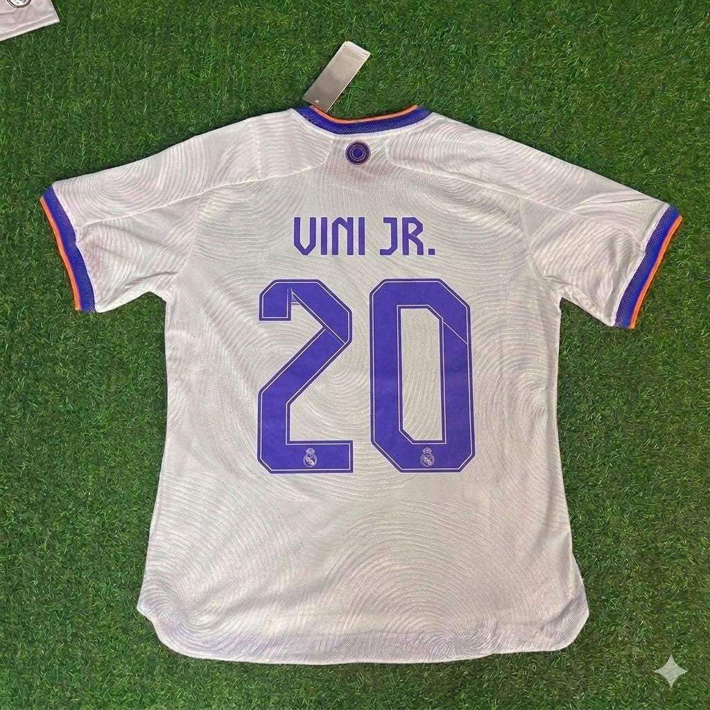 Vinicius Júnior 20- Real 2021/2022 Champions League Final White Jersey