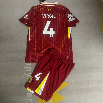 Liverpool Virgil van Dijk Kids Kit Child Set Retro Football Jersey Kinder