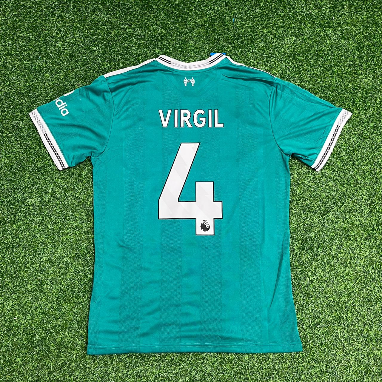 Virgil van Dijk Liverpool Green Football Jersey Kit