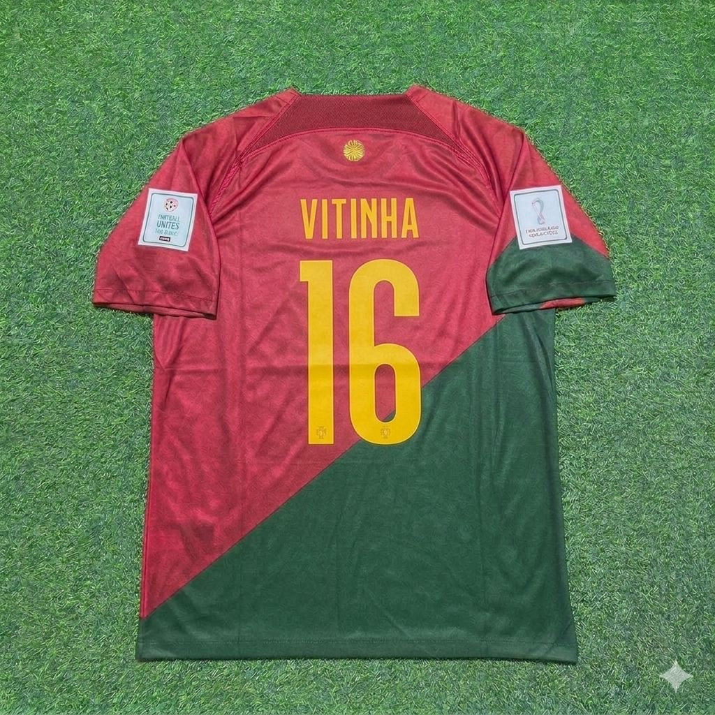 Portugal World Cup 2022 Vitinha #16 Home Retro Football Jersey